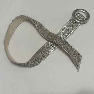 Women's Belt Vintage Wide Silver Sequin